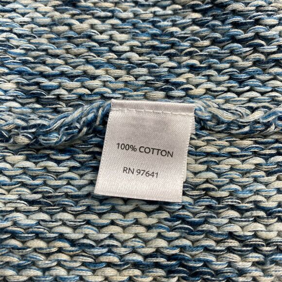 J Jill Knit Cardigan Womens Large Blue Short Sleeve Sweater Layer Big Buttons - Picture 9 of 11